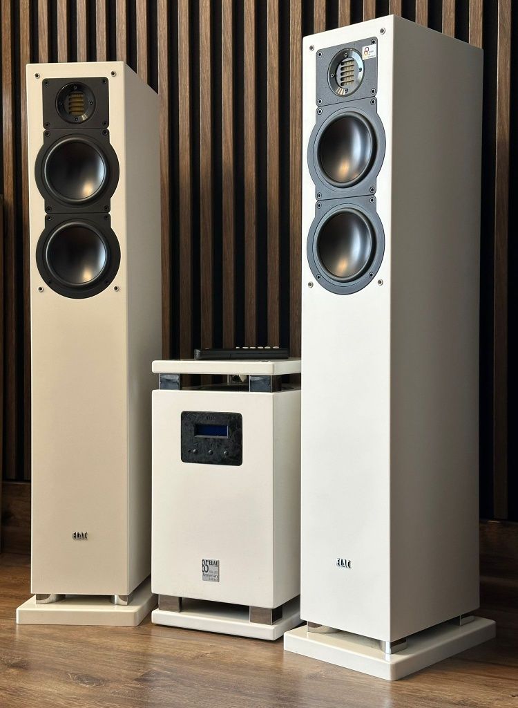 Zestaw audio 2.1 Kolumny Elac FS 197 Subwoofer Aktywny 2060D Białe