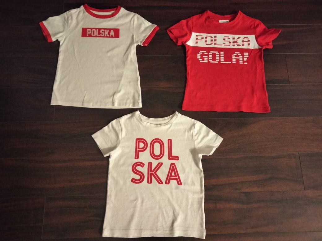 Koszulki. T-shirt. Zestaw 3 sztuk. Rozmiar 110/116.