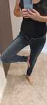 Spodnie dżinsy jeansy DKNY granat biodrówki nowe skinny XS