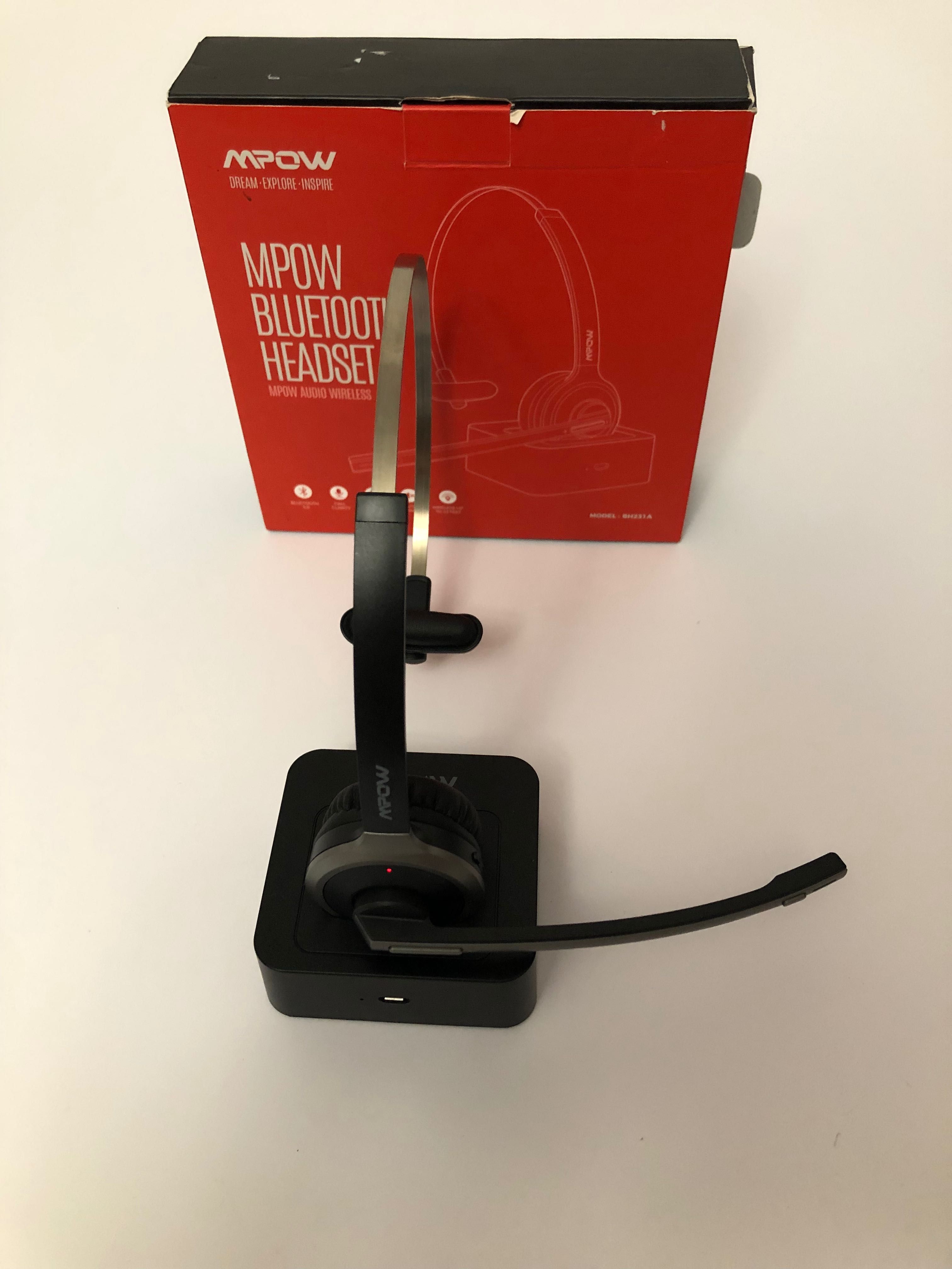 Mpow M5 V5.0 zestaw słuchawkowy Bluetooth ze stacją ładującą
