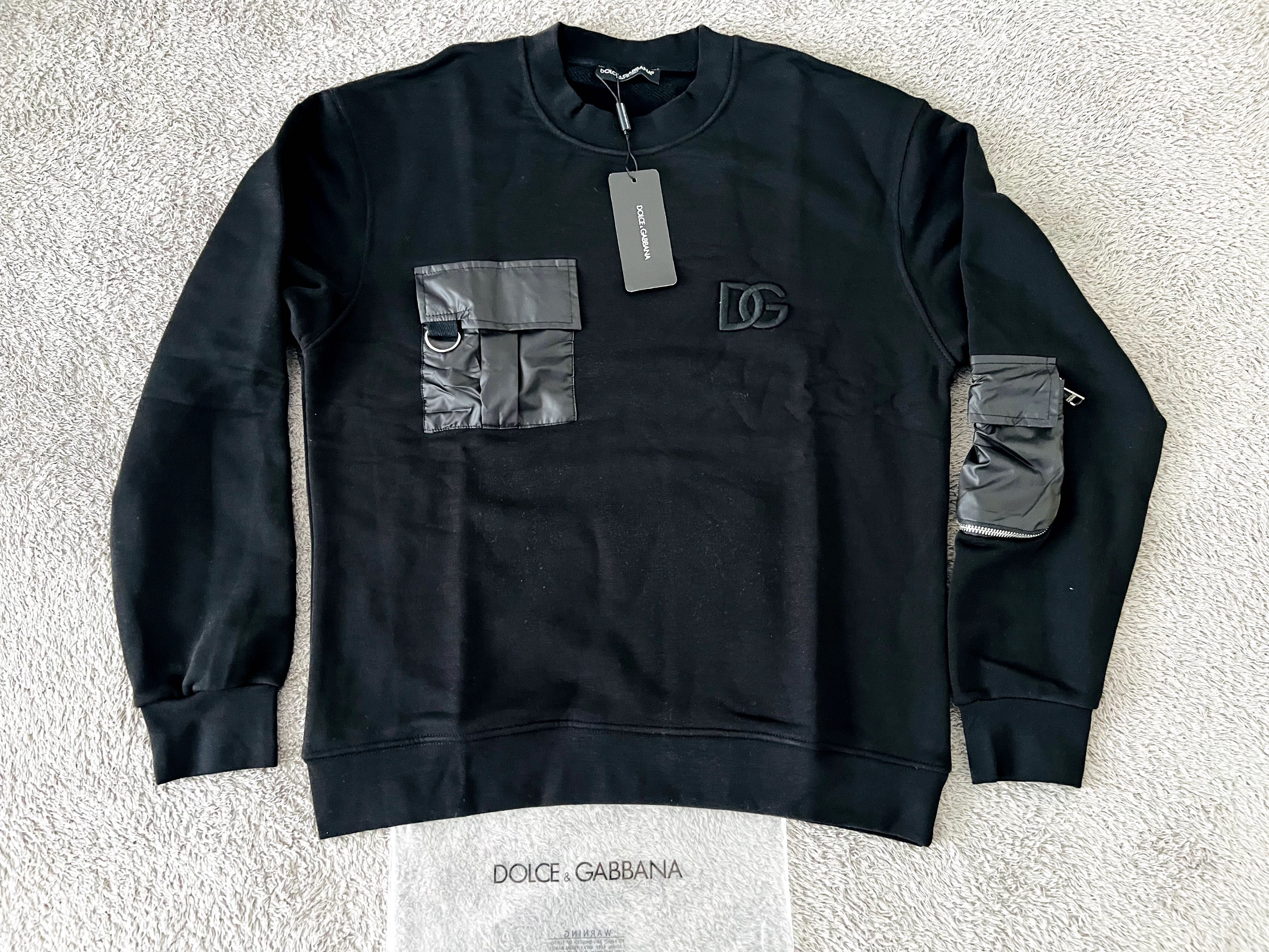 Nowa Bluza Dolce & Gabbana DG Black Pocket