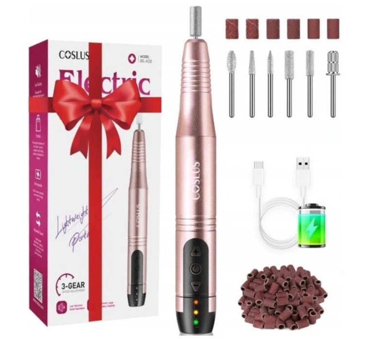 COSLUS Bezprzewodowa przenośna frezarka do paznokci