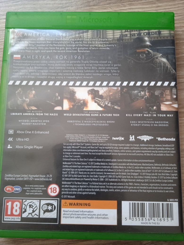 Xbox one Wolfenstein 2 The New Colossus