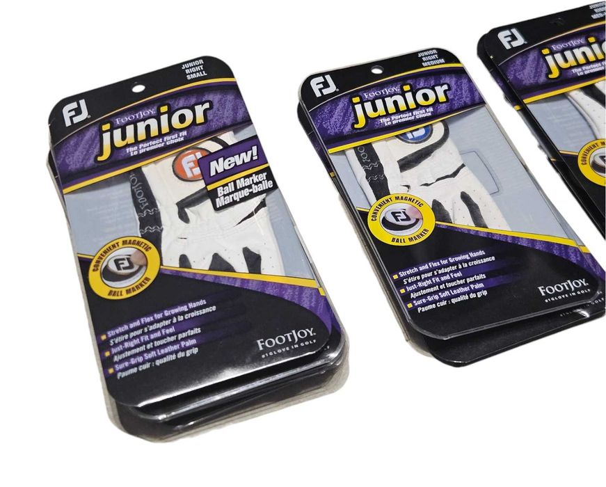 10x prawa rękawiczka golfowa Footjoy Junior rozmiar S M ML L