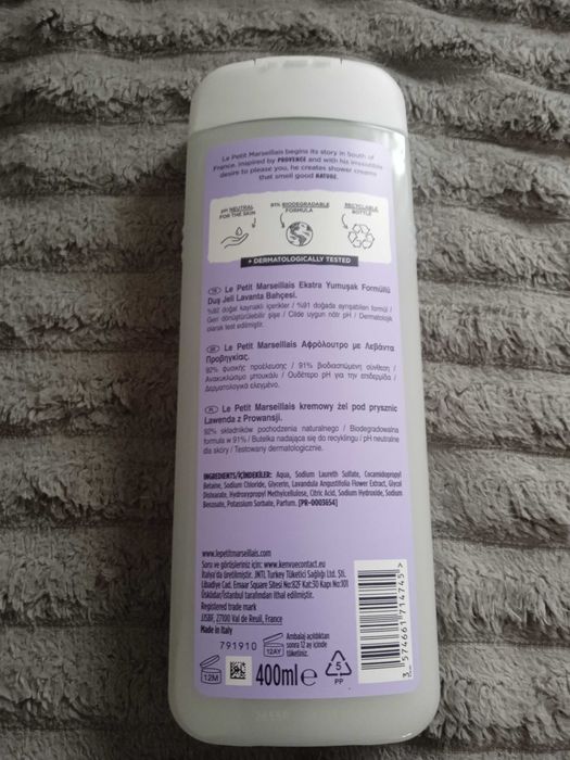 Le Petit Marseillais żel pod prysznic Lavender from Provence 400ml