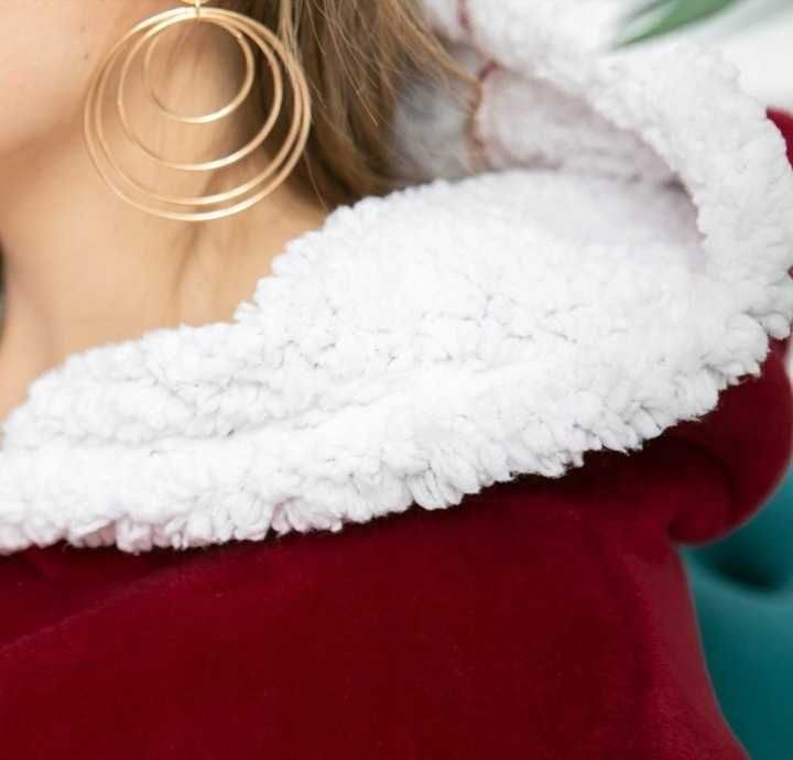 Gruba bluza oversize z kapturem