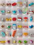 Lego Duplo оригінал деталі квіти посуд меблі