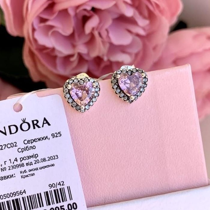 Сережки Пандора серьги pandora оригінал нові прикраси