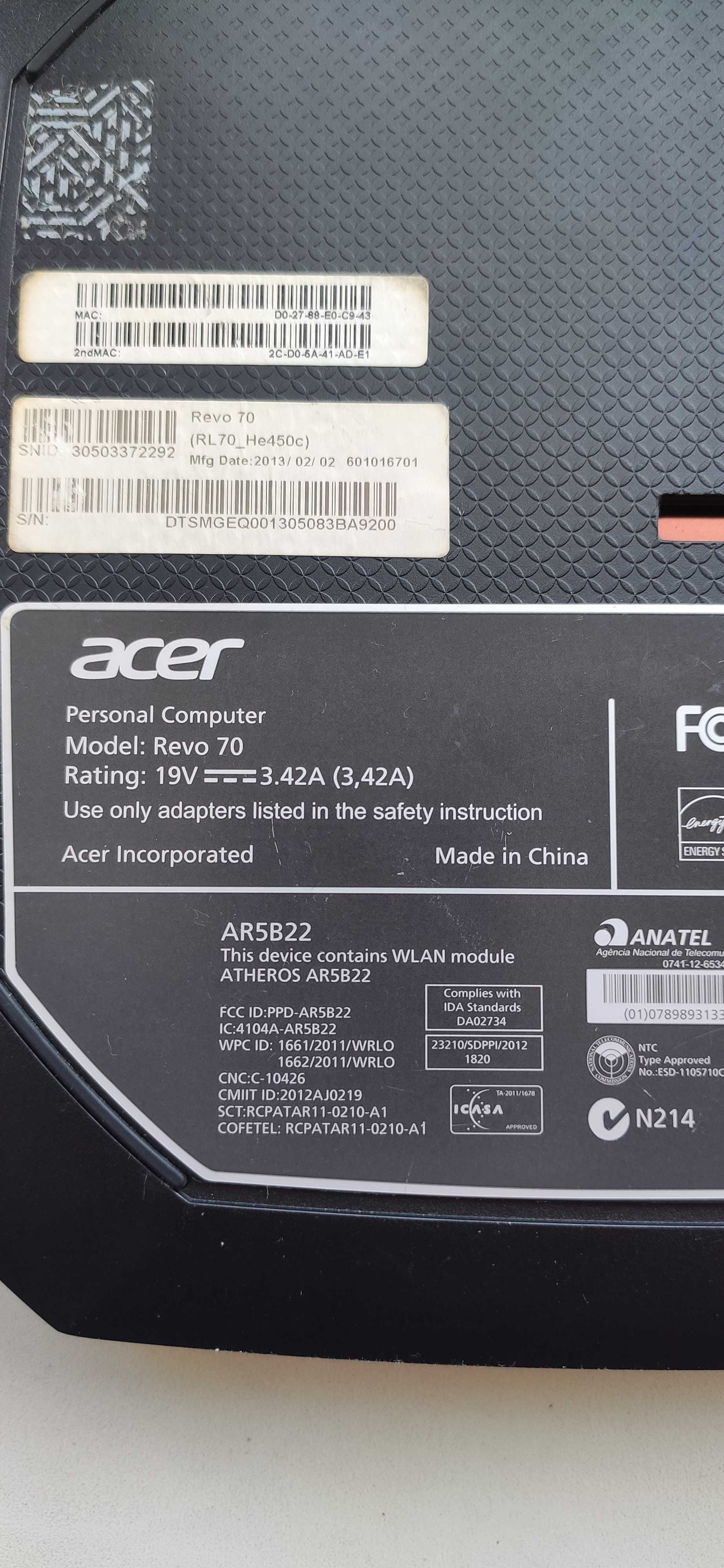 Компьютер неттоп ASER REVO 70