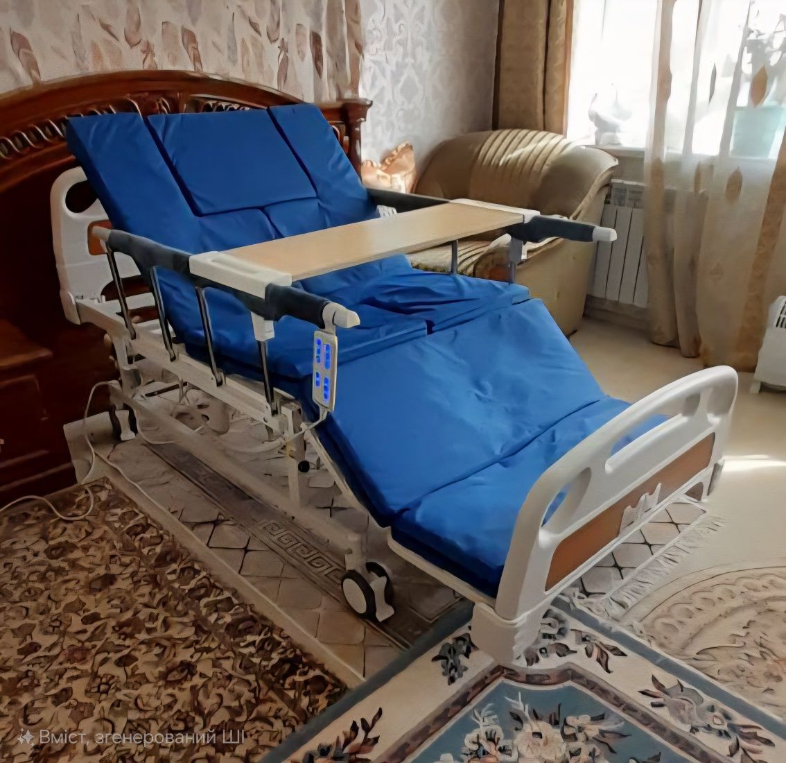 Медичне ліжко для лежачого хворого з туалетом і функцією повороту