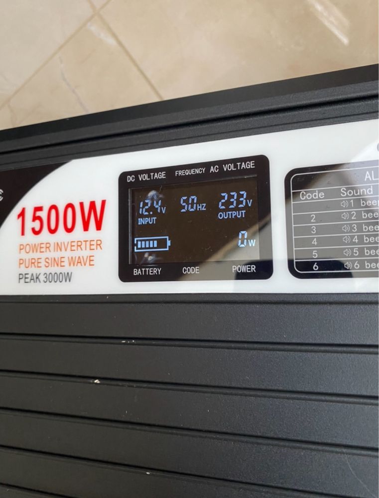 інвертор Swipower 1500/3000w, 12/220Вольт, з правильною синусоїдою