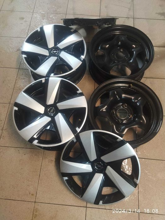 Felgi stalowe opel peugeot 4/108/16 et 20 kołpaki