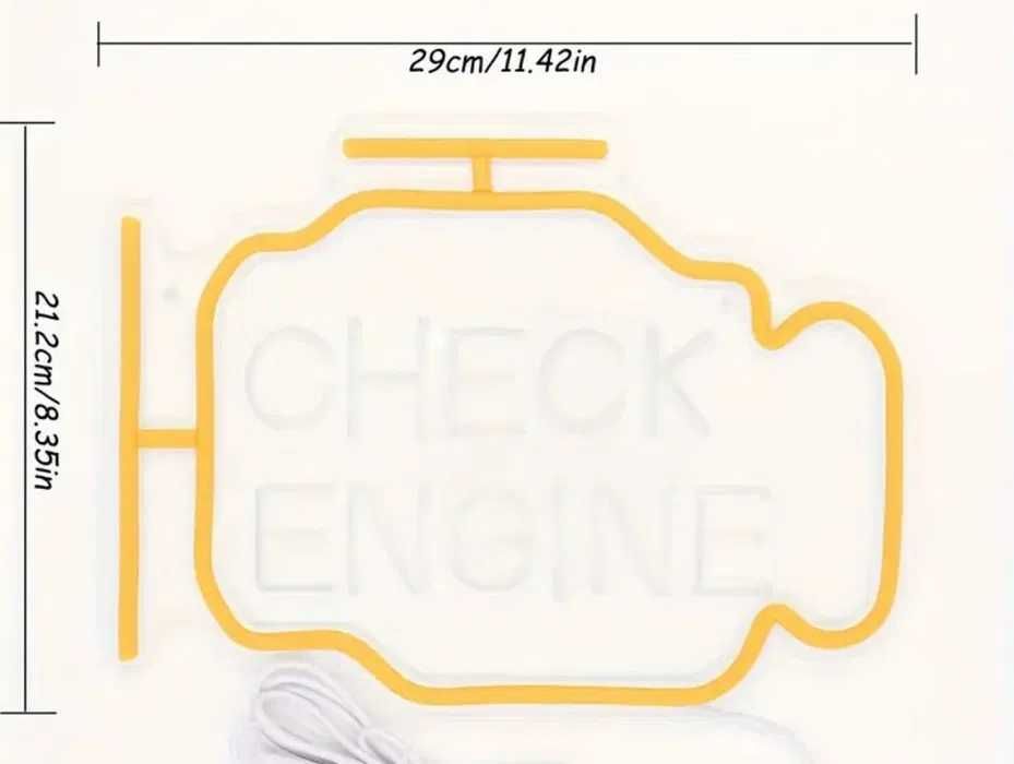 Neonowa Lampka CHECK ENGINE