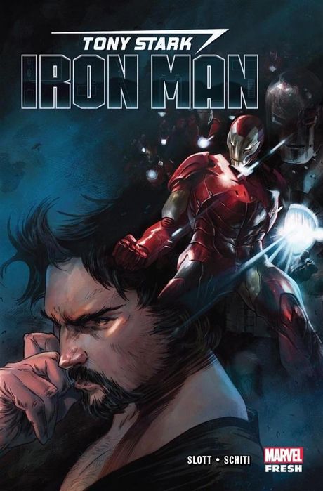 Tony Stark T.1 Iron Man Egmont Dan Slott, Valerio Schiti, Nika Sztorc