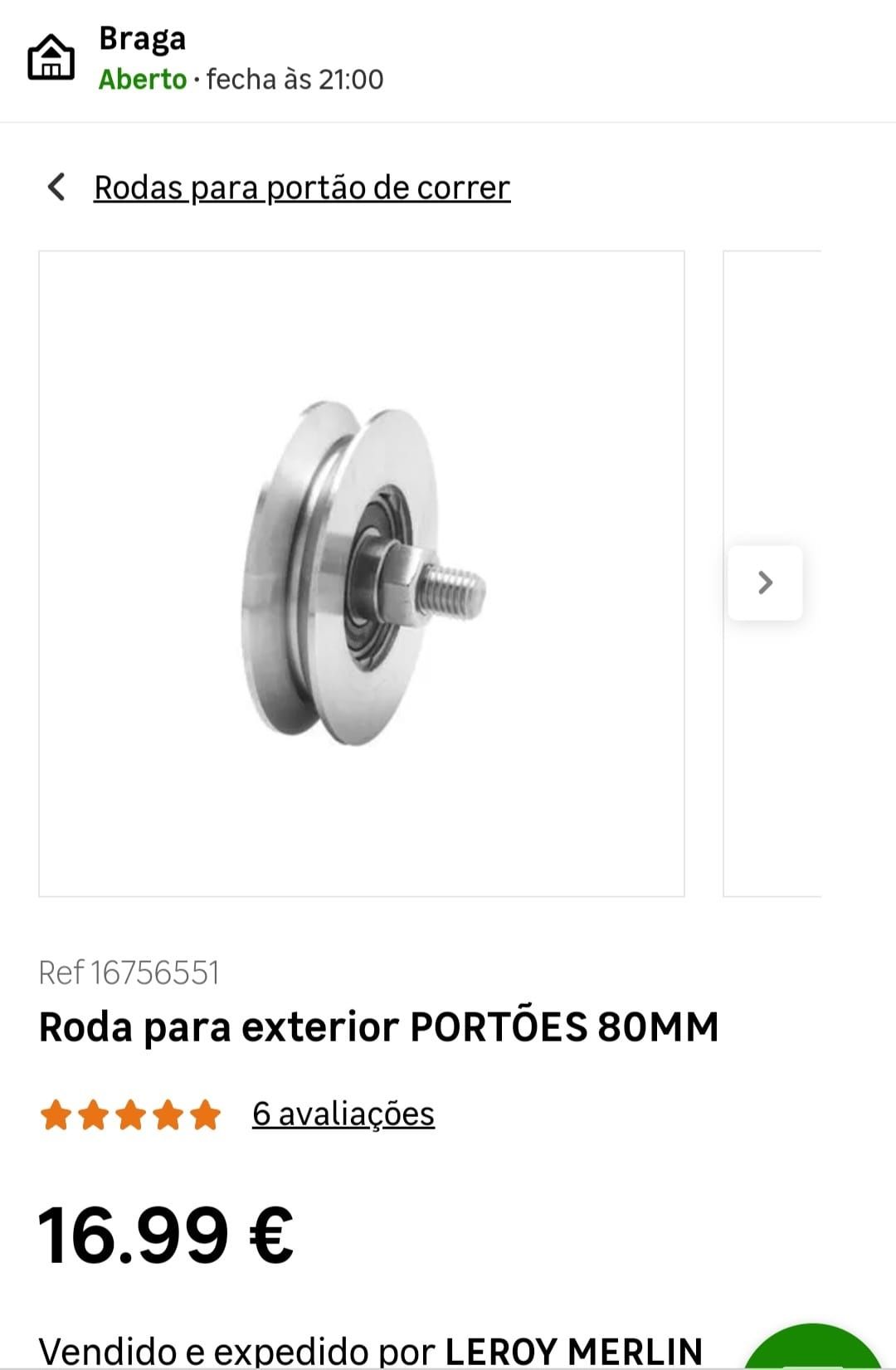 4 rolamentos ou rodas  para portões  de correr novos.
