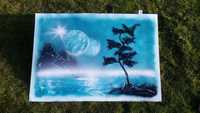 Obraz malowany sprayem 70x100 cm (Klaudia Spray Art)