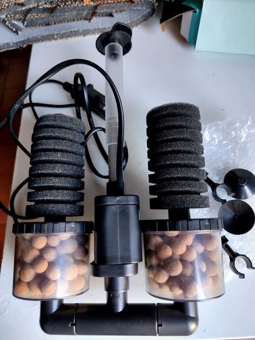 Filtro novo de esponja com motor para aquário