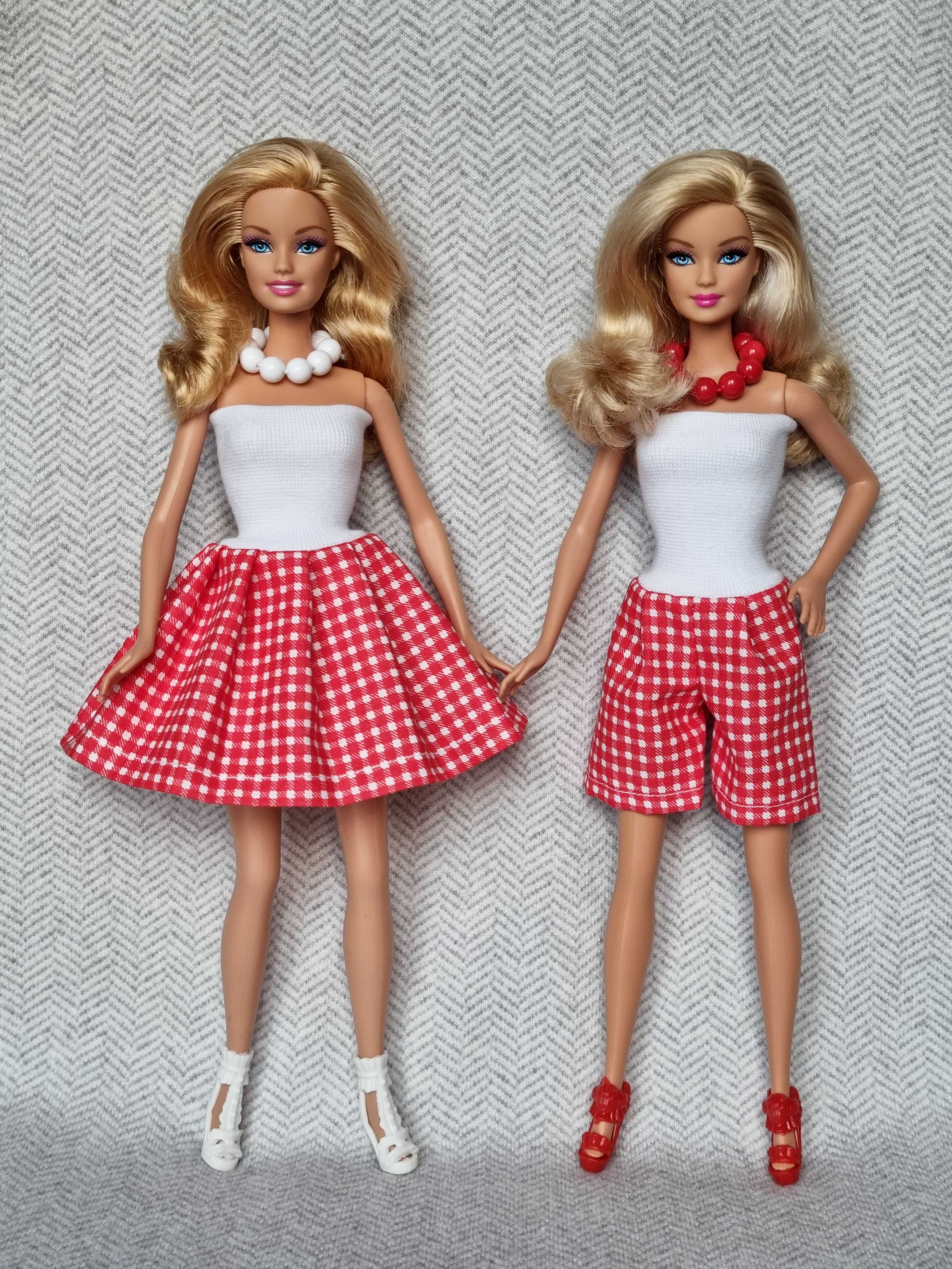 Sukienka i kombinezon dla lalki Barbie! Korale i buty w komplecie!