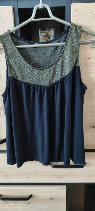 Top damski, złoto-czarny, roz. M/L