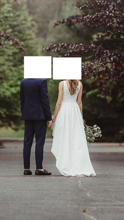 Suknia Ślubna Asymetryczna Madonna Gala Paskana rozm.34