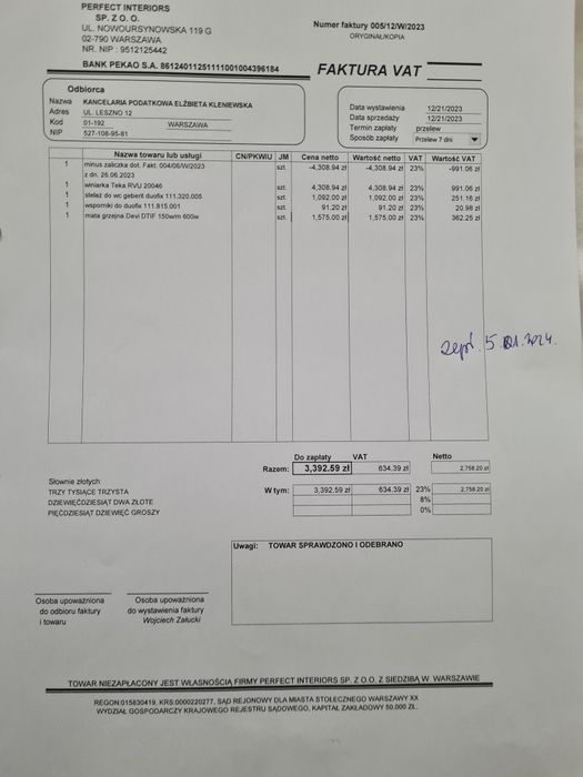 Lodowka na wino Teka