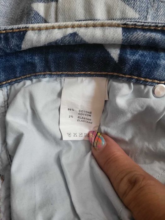 Spodnie z dziurami gwiazdy dzinsowe 36