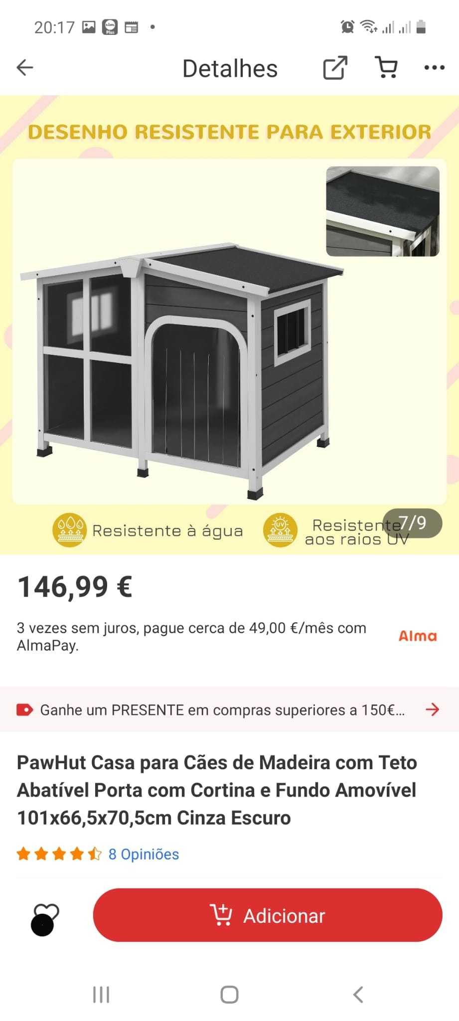 Casa para cão nunca usada