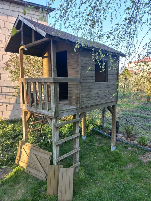 Domek drewniany dla dzieci ogrodowy