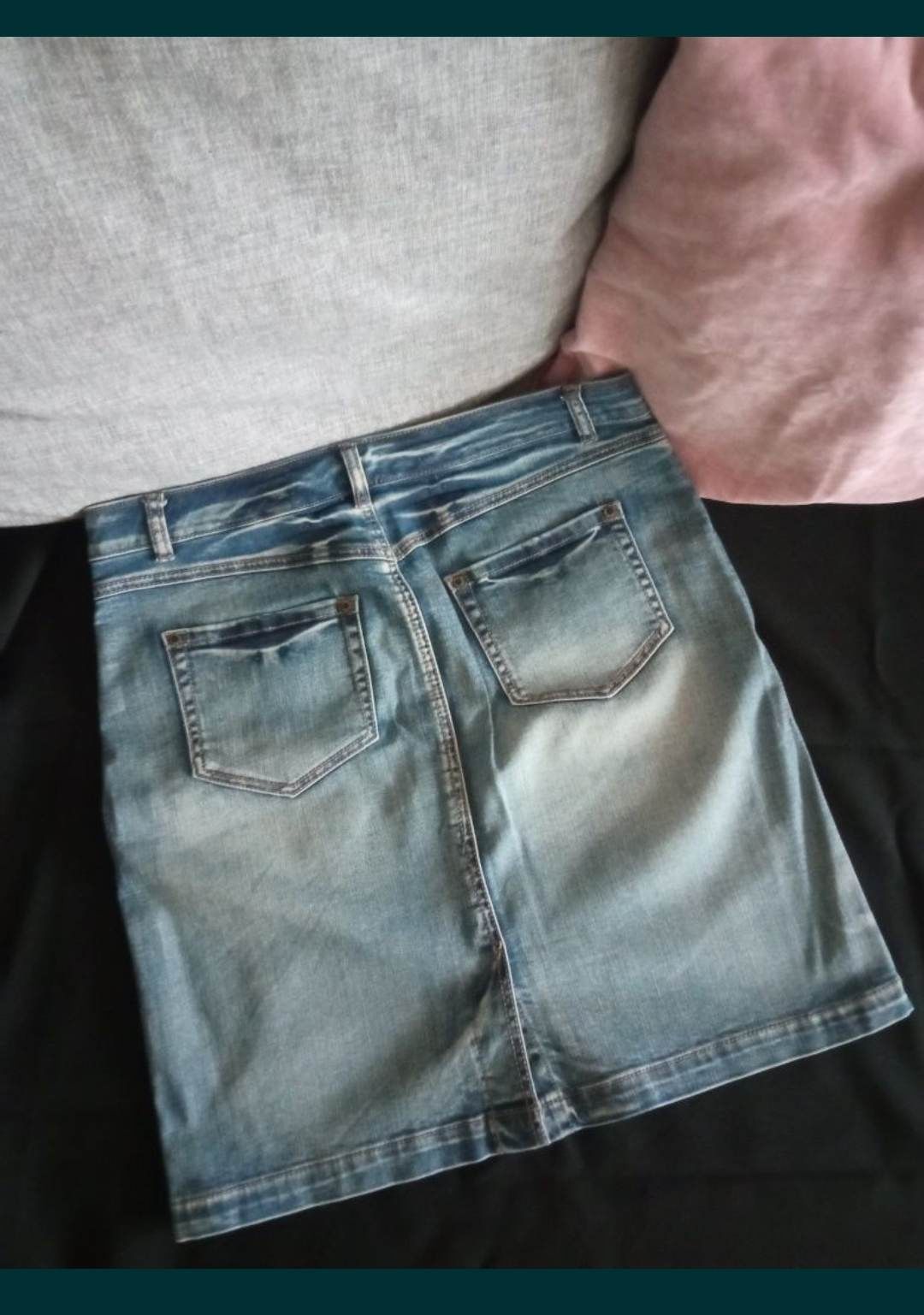 Spódnica jeans KappAhl z rozporkiem