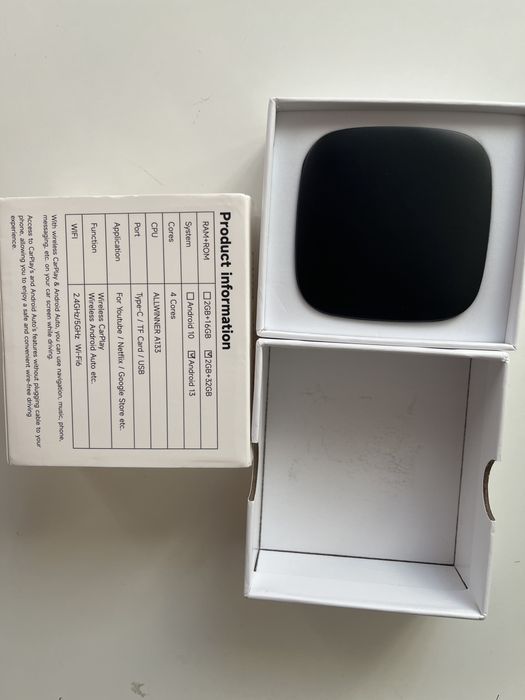 Nowy Wireless CarPlay & Android Auto AI Box | Android 13 | 2 GB/32 GB