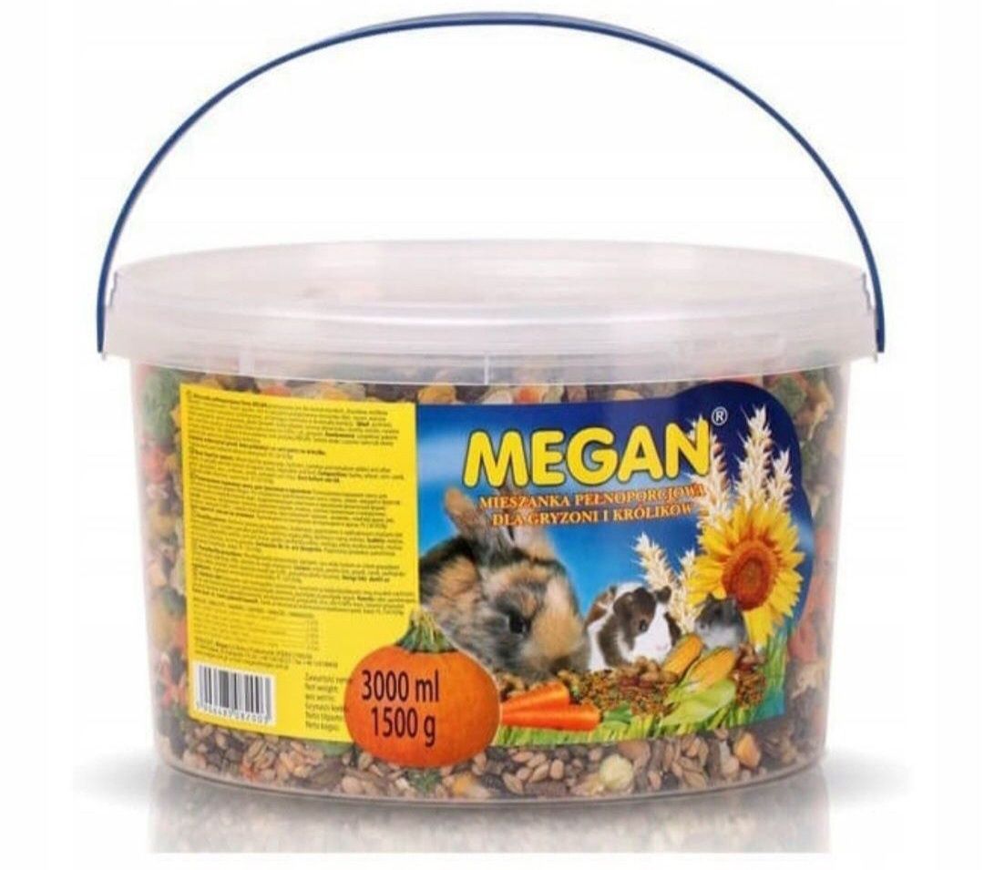 Megan 3l Pokarm Gryzonie, Królik Świnka Chomik Mysz Szczur Pokarm