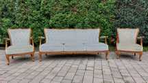 Sofa kanapa vintage stylowe Antyki LUDWIK  kanapa i dwa fotele