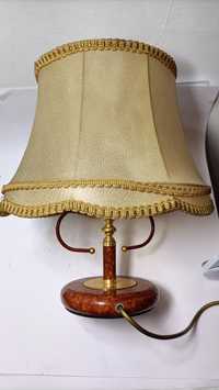 Piękna stara lampka skórzany abażur vintage