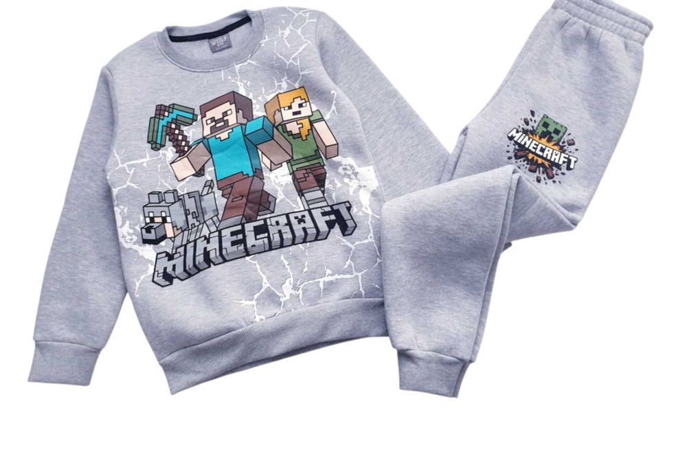 Minecraft nowy dres chłopięcy ocieplany 104 cm