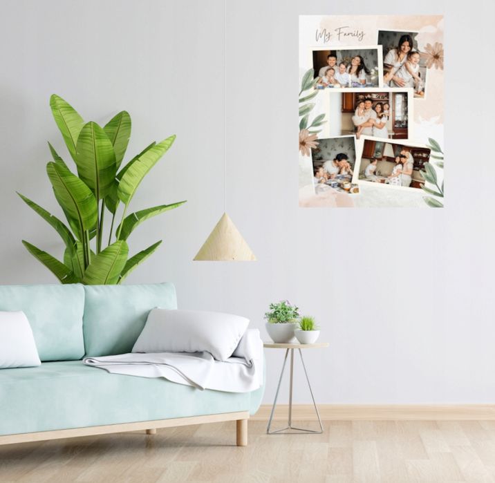 Plakat metalowy Personalizowana Ozdoba na ścianę Twoja Rodzina Zdjęcia
