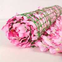5 Painéis Flores Artificiais Rosa  3m x 50cm - 7.5 metros quadrados