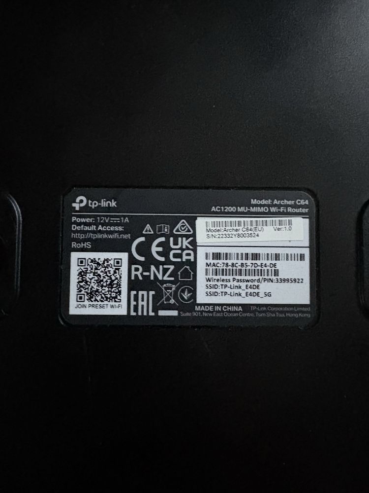 Router TP-Link Archer C64 AC1200 MU-MIMO / stan bardzo dobry