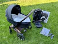 Cybex Priam 2w1 Rose Gold Black dodatkowa tapicerka Manhattan Grey