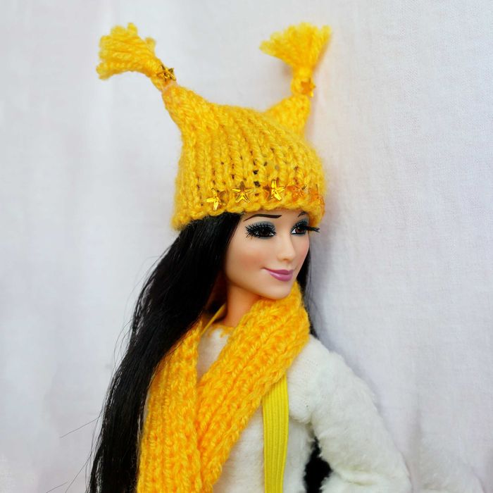 Зимний образ одежда для куклы Барби белочка