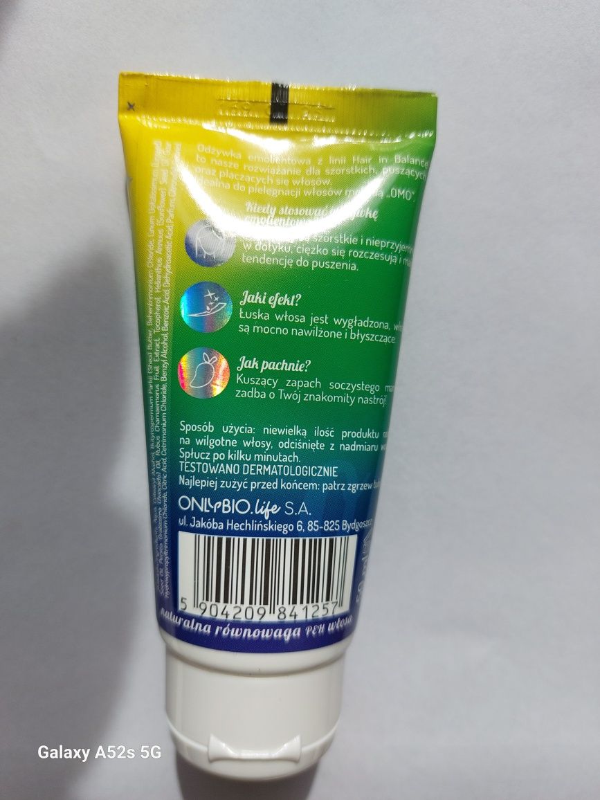 Odzywka emolientowa Onlybio 50ml travel size