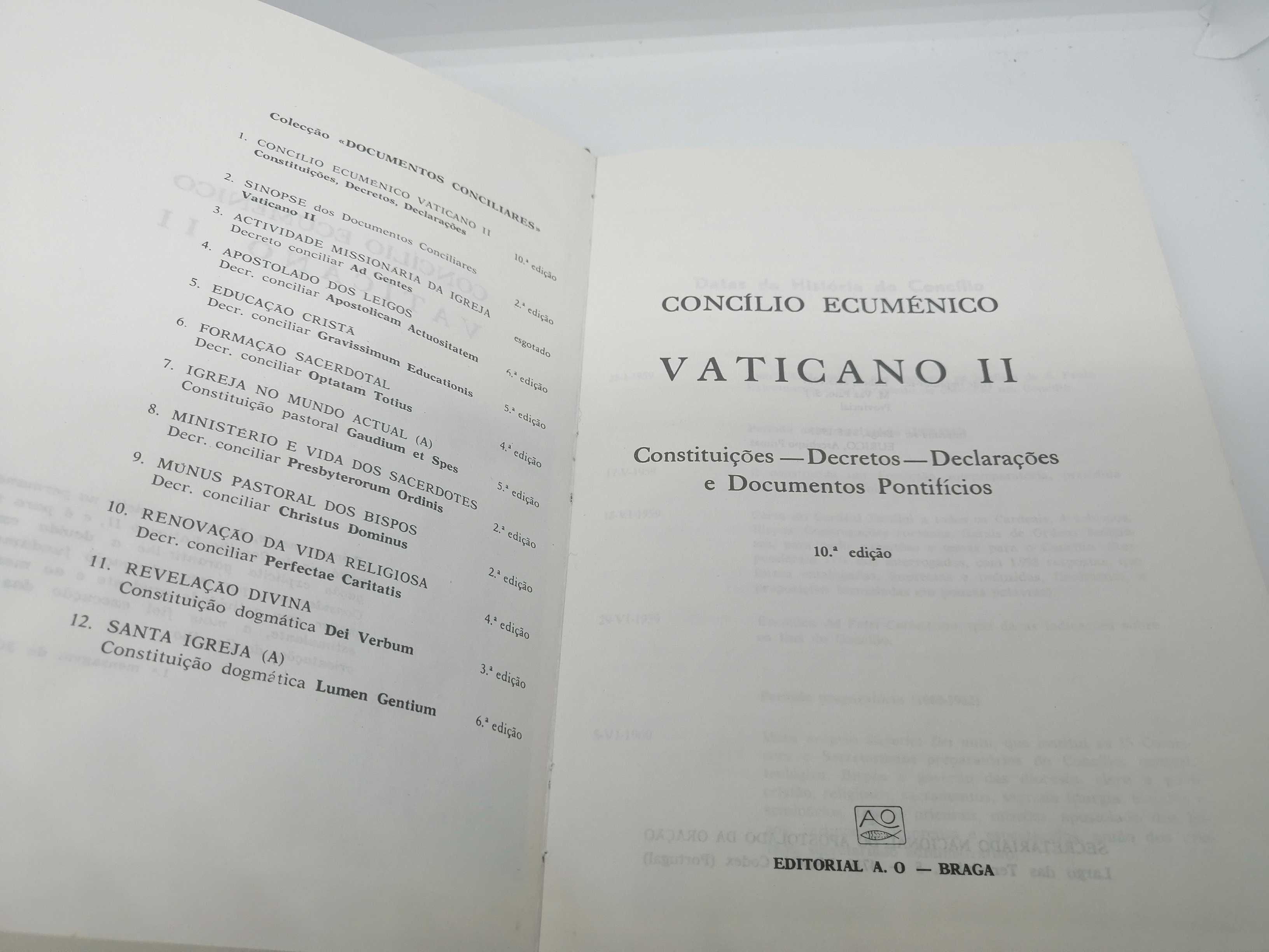 Livro Concílio Ecuménico Vaticano II 2, como novo , Raro 1987 J.Paulo