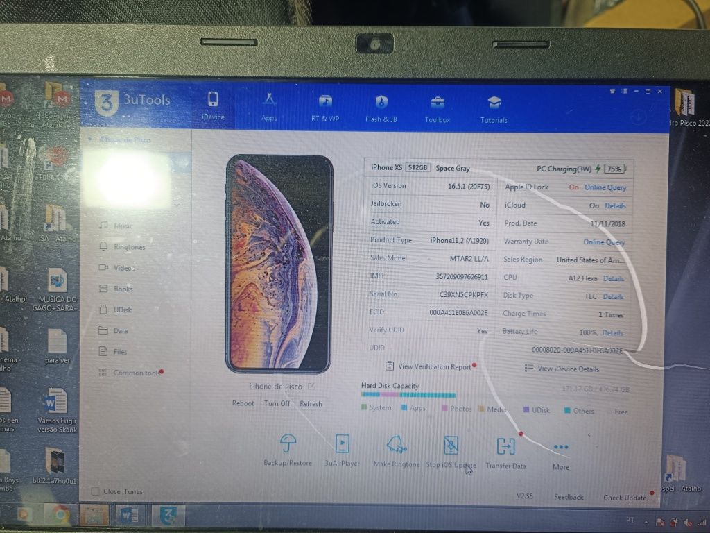 iPhone Xs 512gb com bateria a100%