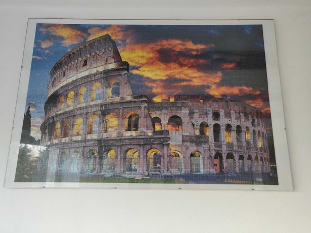 Puzzle Trefl 1500 Koloseum w Rzymie w szklanej antyramie 93x62 cm