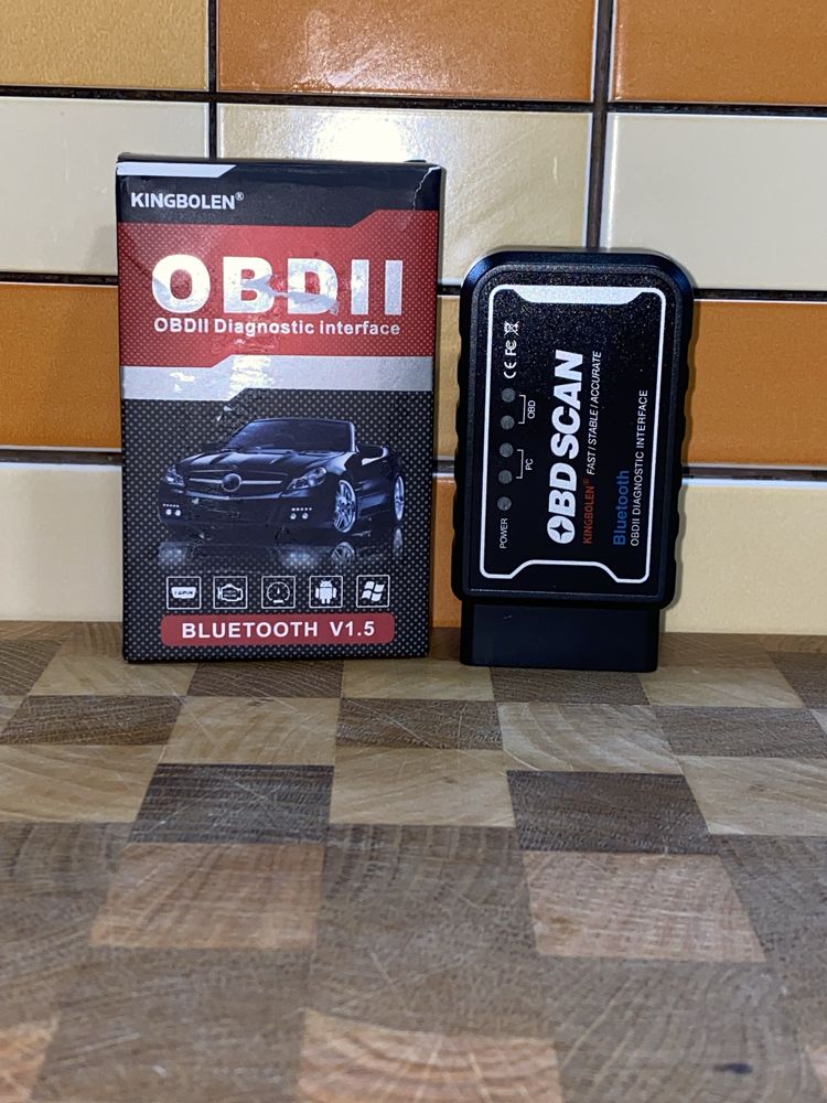 Автосканер KINGBOLEN для діагностики авто ELM327 Bluetooth v1.5 OBD-II