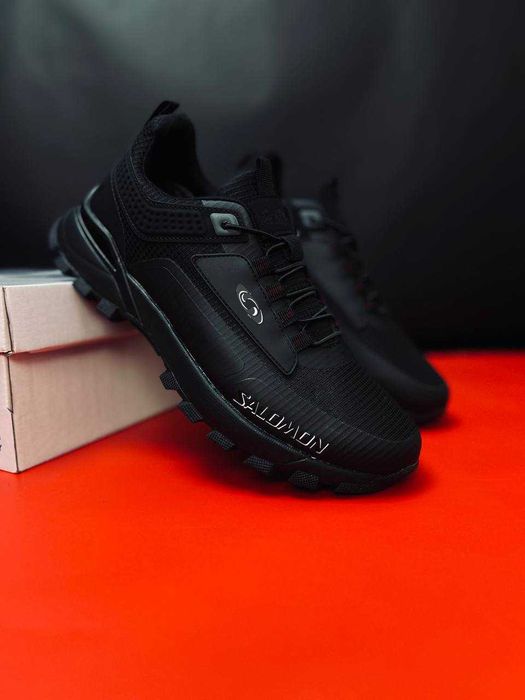мужские термокроссовки salomon black  WaterProof +10° -21°