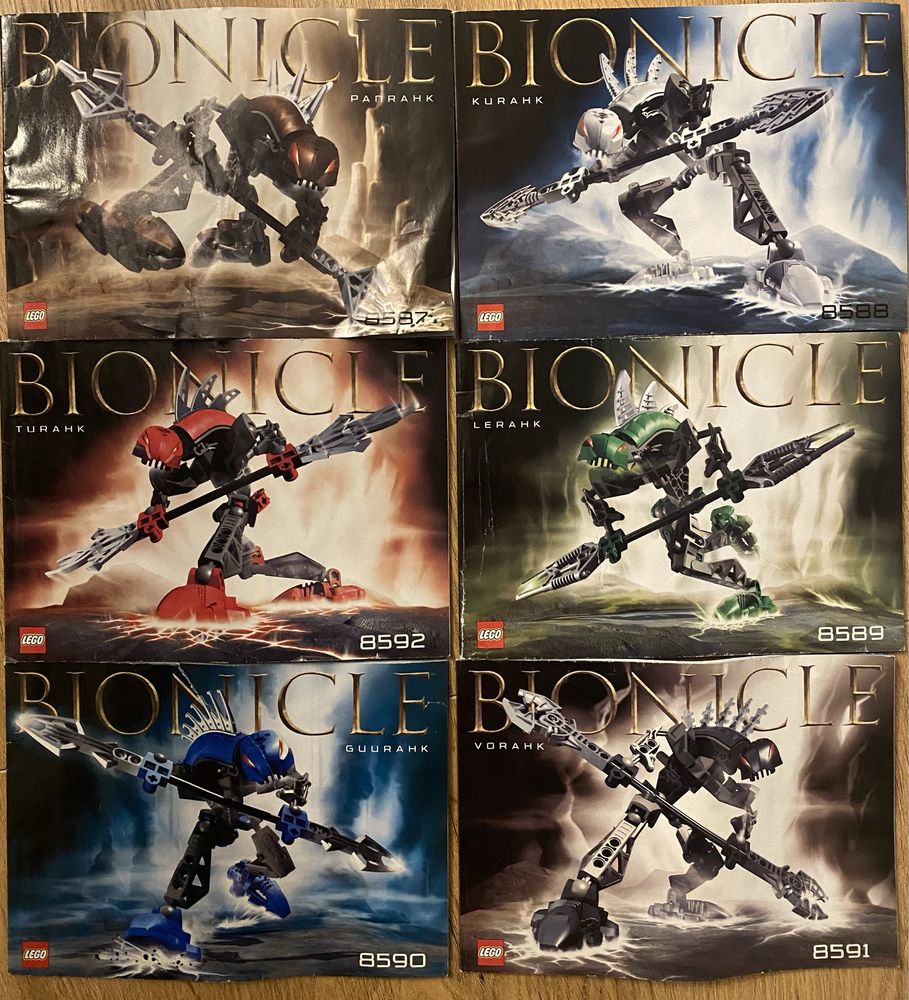 Lego Bionicle Rahkshi 6szt, cala seria