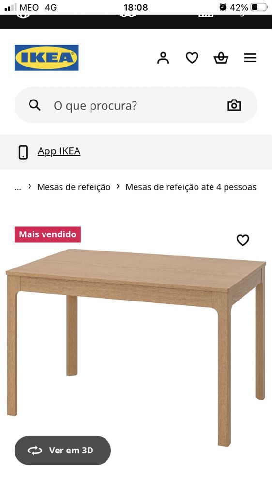 Mesa Carvalho Ikea