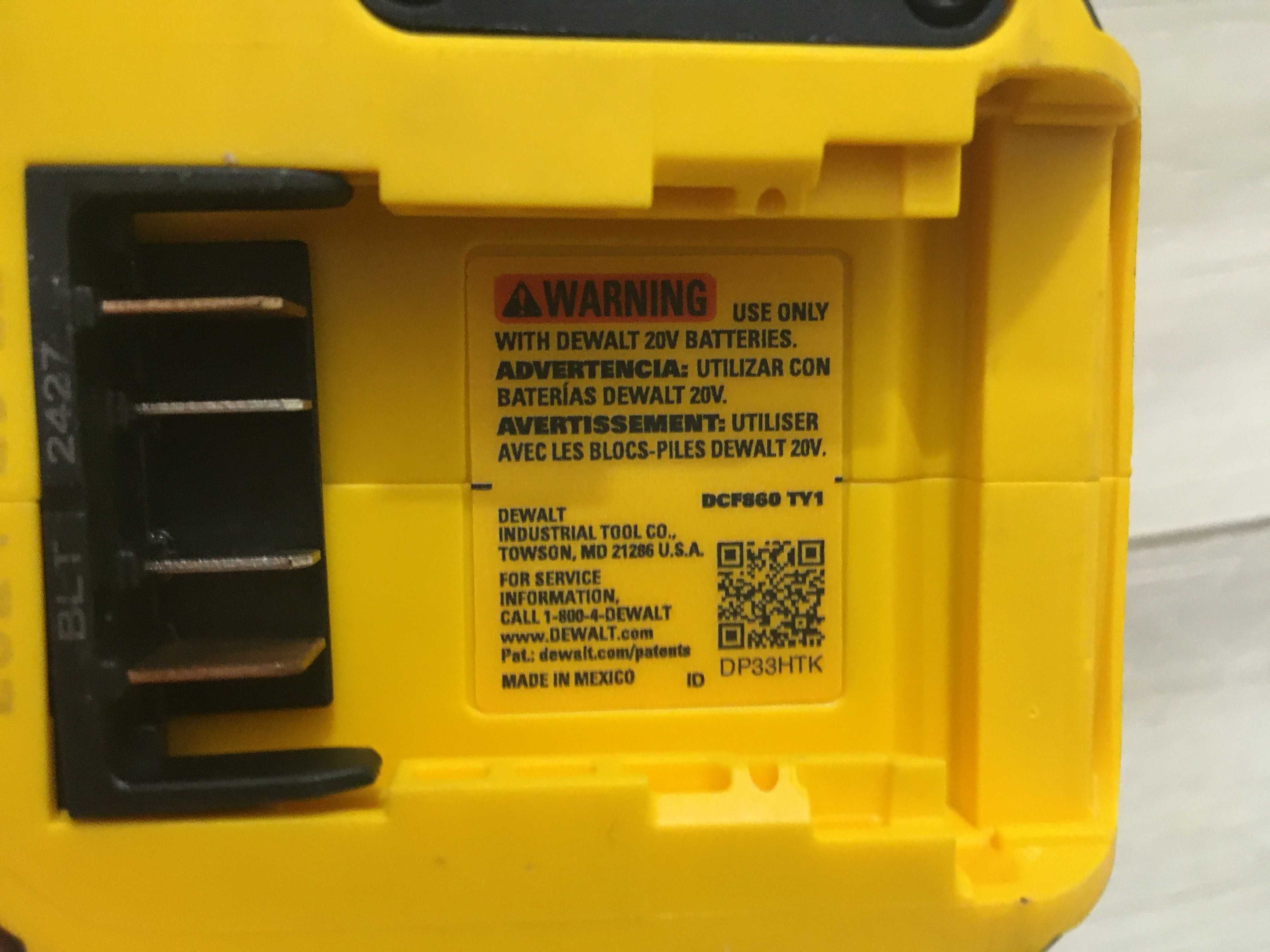 DeWALT DCF860  импакт Аккумуляторный бесщеточный гайковерт-шуруповёрт