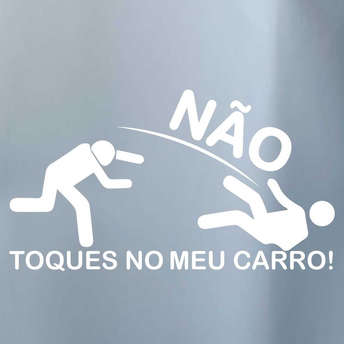 Autocolante Vinil Não Toques No Meu Carro