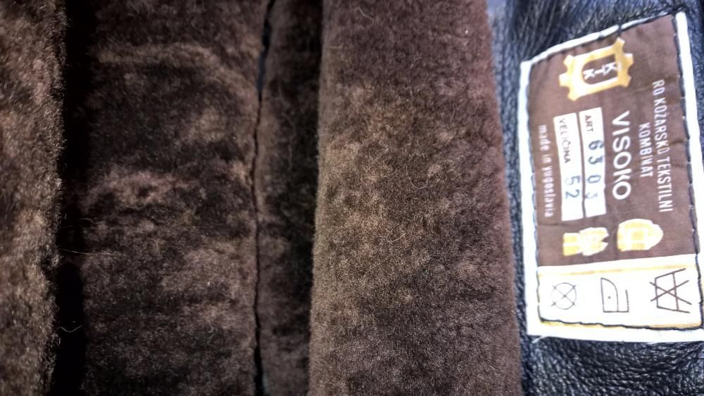 продам мужское кожаное пальто на меху (цигейка)
